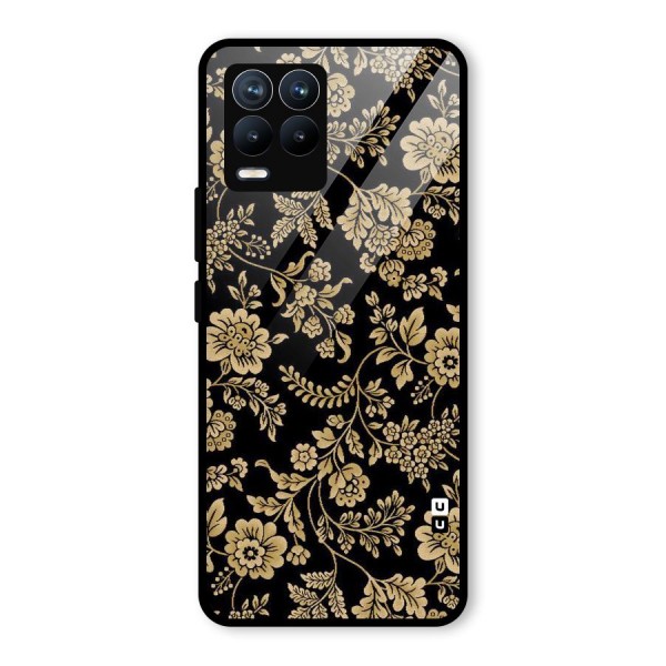 Aesthetic Golden Design Glass Back Case for Realme 8