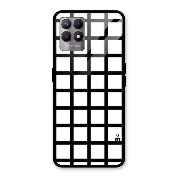 Aesthetic Grid Lines Glass Back Case for Realme 8i