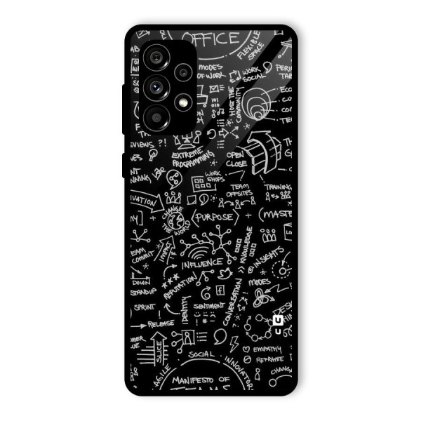 Anatomy Pattern Glass Back Case for Galaxy A73 5G