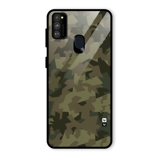 Army Abstract Glass Back Case for Galaxy M21