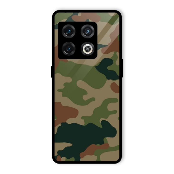 Army Camouflage Glass Back Case for OnePlus 10 Pro 5G