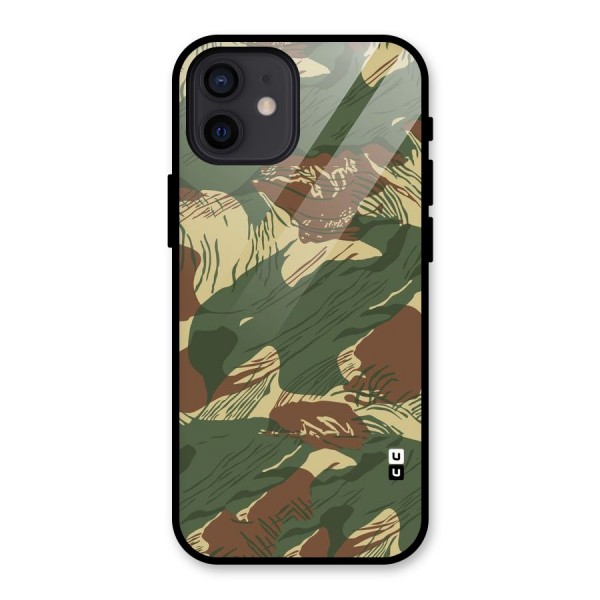 Army Design Glass Back Case for iPhone 12