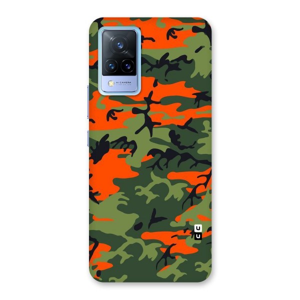 Army Pattern Back Case for Vivo V21 5G