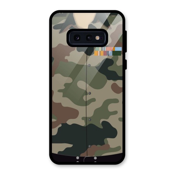 Army Uniform Glass Back Case for Galaxy S10e