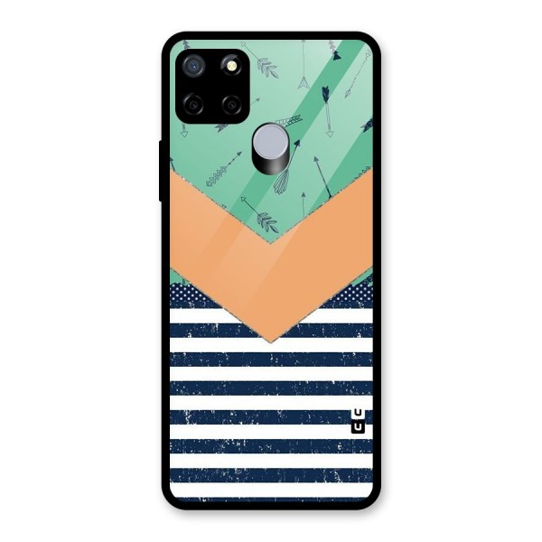 Arrows and Stripes Glass Back Case for Realme C15