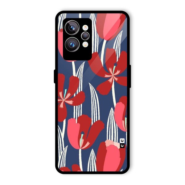 Artistic Tulips Glass Back Case for Realme GT2 Pro