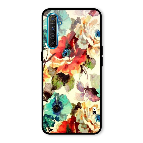 Artsy Bloom Flower Glass Back Case for Realme XT