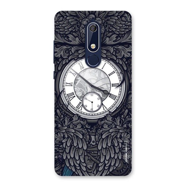 Artsy Wall Clock Back Case for Nokia 5.1