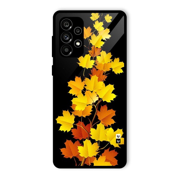 Autumn Forest Leaves Glass Back Case for Galaxy A73 5G