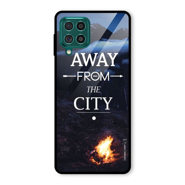 Away From City Glass Back Case for Galaxy F62