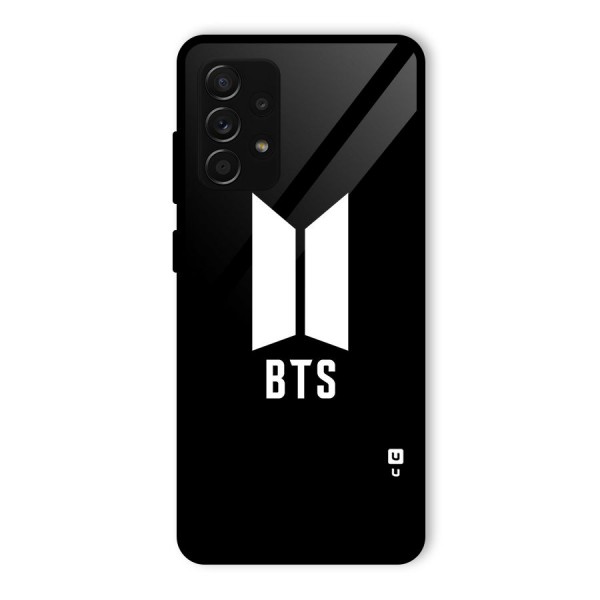 BTS Logo Black Glass Back Case for Galaxy A53 5G