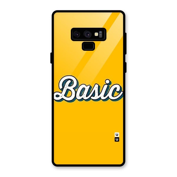 Basic Yellow Glass Back Case for Galaxy Note 9