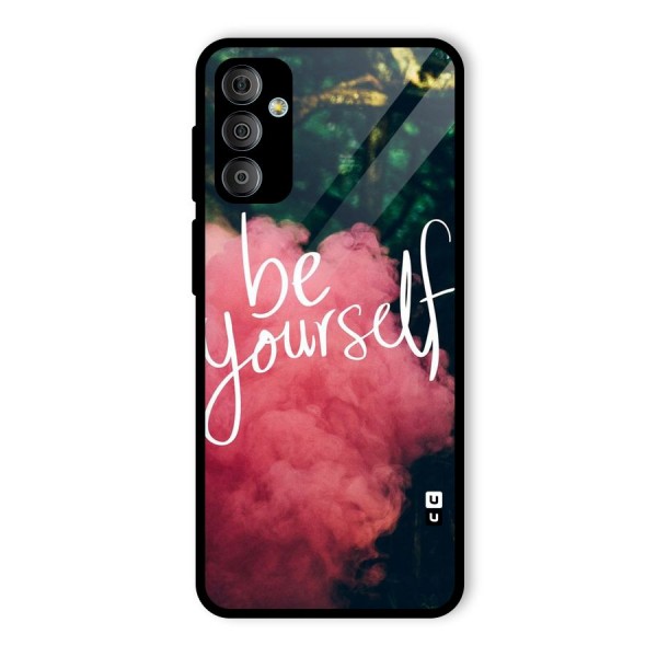 Be Yourself Greens Glass Back Case for Galaxy F23