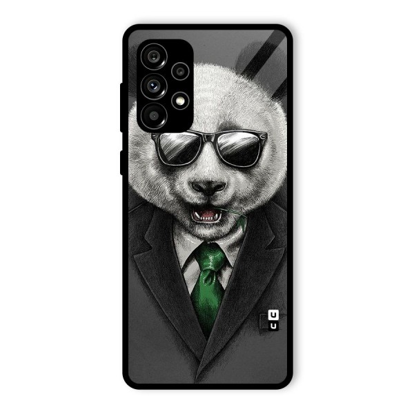 Bear Face Glass Back Case for Galaxy A73 5G