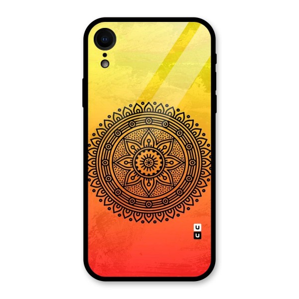 Beautiful Circle Art Glass Back Case for XR