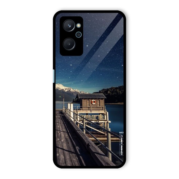 Beautiful Dock Hut Glass Back Case for Realme 9i