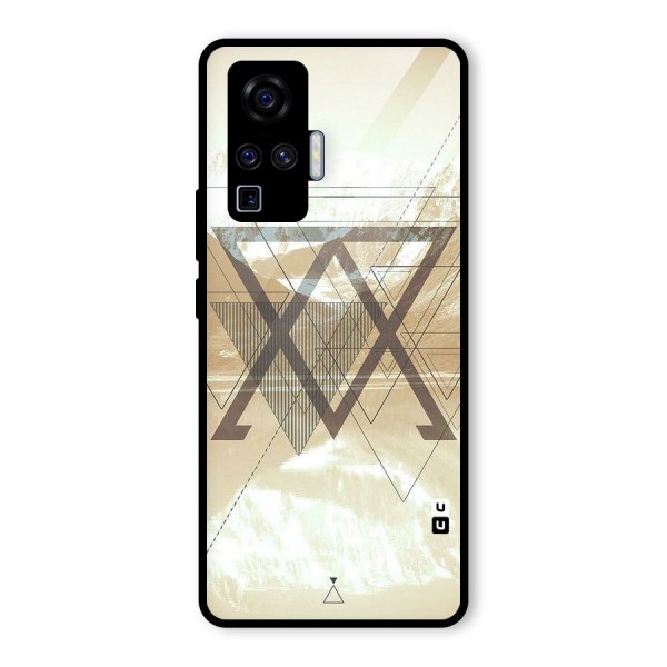 Beige View Glass Back Case for Vivo X50 Pro