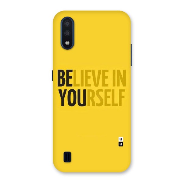 Believe Yourself Yellow Back Case for Galaxy M01