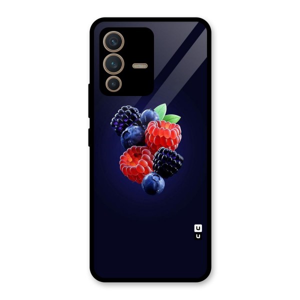 Berry Blast Glass Back Case for Vivo V23 5G