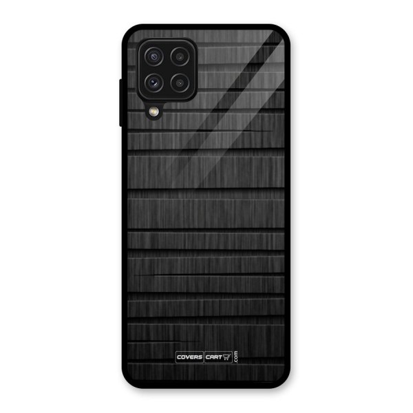 Black Abstract Glass Back Case for Galaxy A22 4G