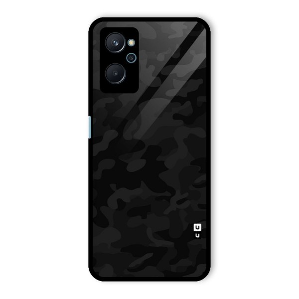Black Camouflage Glass Back Case for Realme 9i