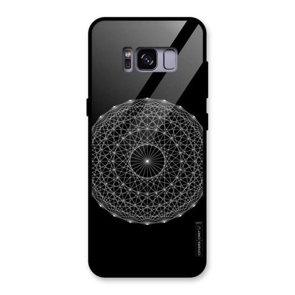 Black Clipart Glass Back Case for Galaxy S8