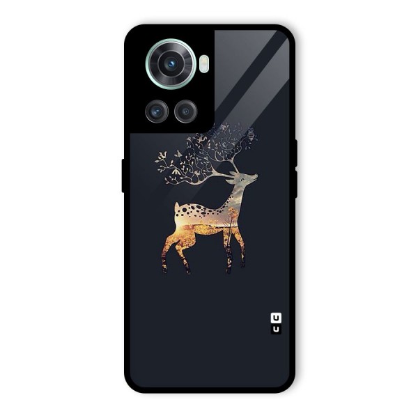 Black Deer Glass Back Case for OnePlus 10R