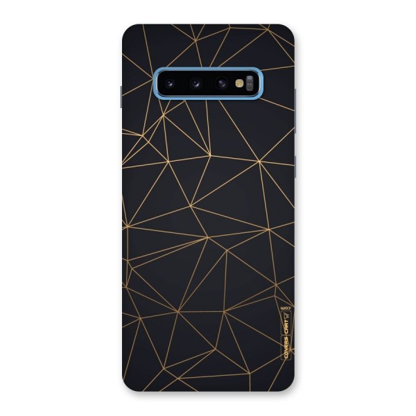 Black Golden Lines Back Case for Galaxy S10 Plus