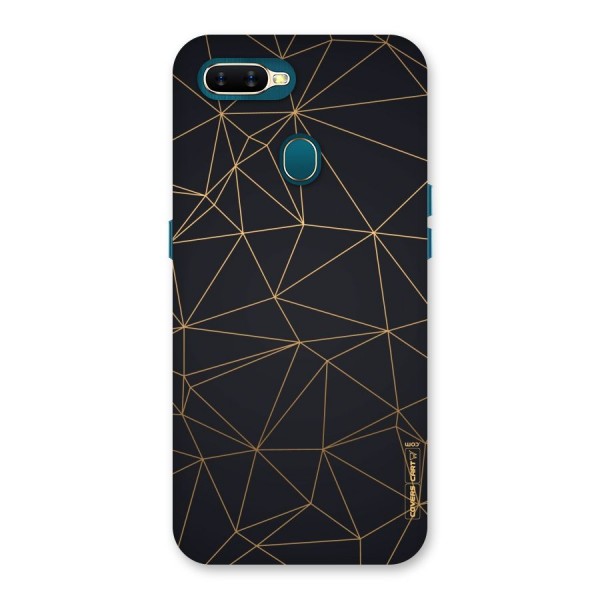 Black Golden Lines Back Case for Oppo A12