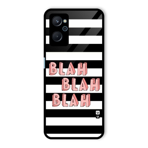 Blah Bold Stripes Glass Back Case for Realme 9i