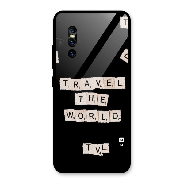 Blocks Travel Glass Back Case for Vivo V15 Pro