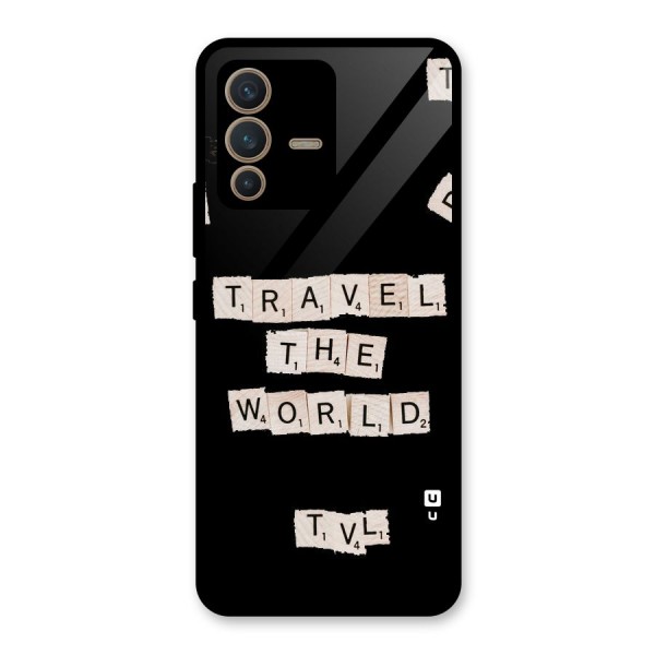 Blocks Travel Glass Back Case for Vivo V23 5G