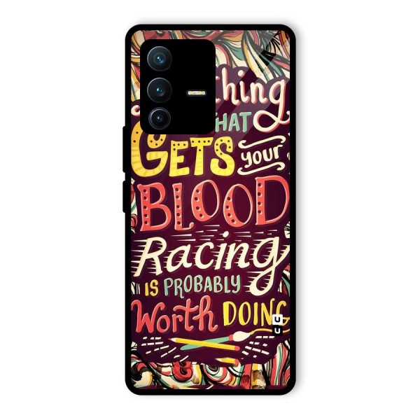 Blood Racing Glass Back Case for Vivo V23 Pro