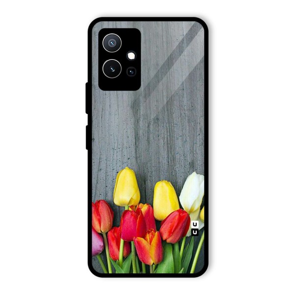 Bloom Grey Glass Back Case for Vivo T1 5G