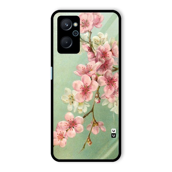 Blossom Cherry Design Glass Back Case for Realme 9i