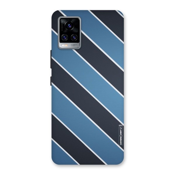 Blue Black Stripes Back Case for Vivo V20 Pro