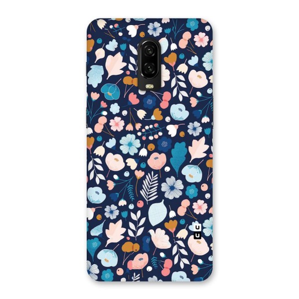 Blue Floral Back Case for OnePlus 6T