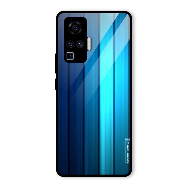 Blue Hues Glass Back Case for Vivo X50 Pro