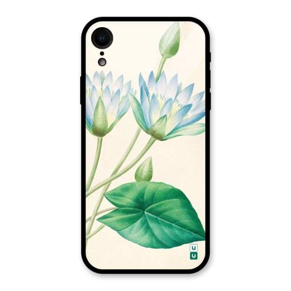 Blue Lotus Glass Back Case for XR