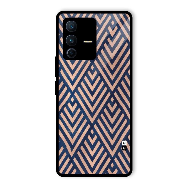 Blue Peach Glass Back Case for Vivo V23 Pro