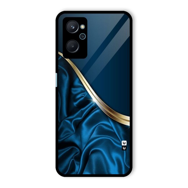 Blue Smooth Flow Glass Back Case for Realme 9i