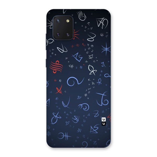 Blue Symbols Back Case for Galaxy Note 10 Lite