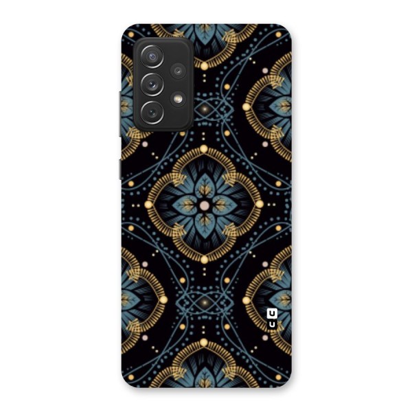 Blue With Black Flower Back Case for Galaxy A72