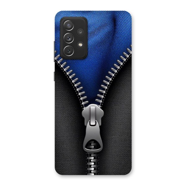 Blue Zipper Back Case for Galaxy A72