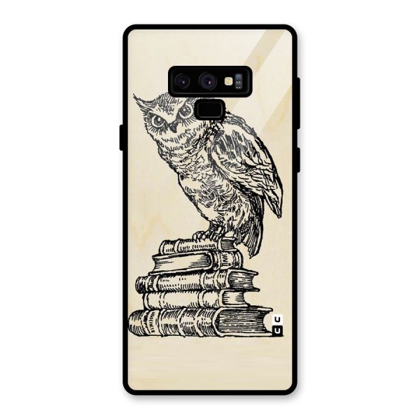 Book Owl Glass Back Case for Galaxy Note 9