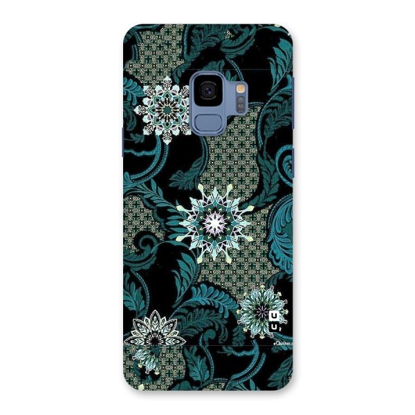 Bottle Green Floral Back Case for Galaxy S9