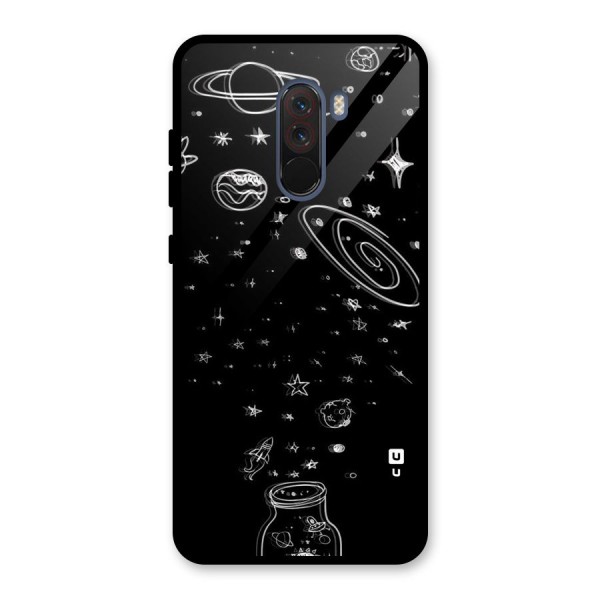 Bottle Of Stars Glass Back Case for Poco F1