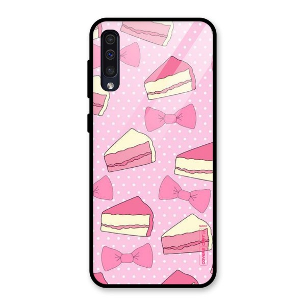 Bow Cake Glass Back Case for Galaxy A50s