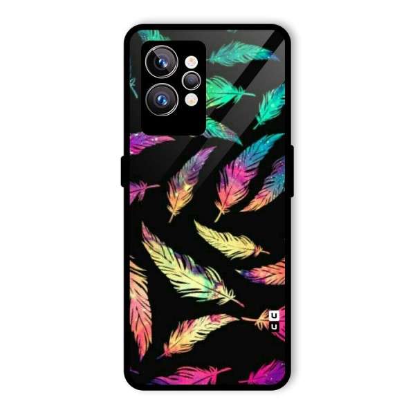 Bright Feathers Glass Back Case for Realme GT2 Pro