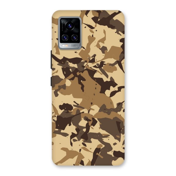 Brown Camouflage Army Back Case for Vivo V20 Pro